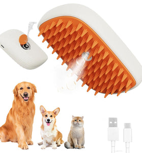 USB Rechargeable Pets Steam Brush Spray Massage
