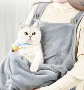 Soft Plush Anti-Grab Cat Apron